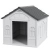 Cozy Pet House Water-Resistant Indoor/Outdoor Puppy Shelter Gray for Small/Medium Dogs Easy to Install