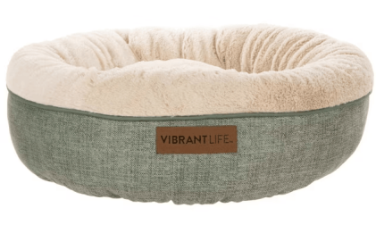 Vibrant Life Round Dreamer Mattress Edition Dog Bed, Small, 22"x22", up to 35lbs