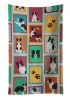 Lots of Border Collie Kitchen Towel Dish Cloths Guest Hand Towel Decorative Bathroom Towel for Face,Tea, Dishcloth, Kitchen and Bath