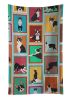 Lots of Boston Terrier Kitchen Towel Dish Cloths Guest Hand Towel Decorative Bathroom Towel for Face,Tea, Dishcloth, Kitchen and Bath