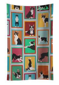 Lots of Boston Terrier Kitchen Towel Dish Cloths Guest Hand Towel Decorative Bathroom Towel for Face,Tea, Dishcloth, Kitchen and Bath