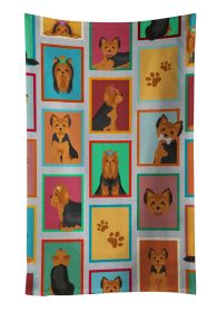 Lots of Black and Tan Yorkie Kitchen Towel Dish Cloths Guest Hand Towel Decorative Bathroom Towel for Face,Tea, Dishcloth, Kitchen and Bath