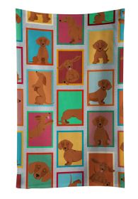 Lots of Red Dachshund Kitchen Towel Dish Cloths Guest Hand Towel Decorative Bathroom Towel for Face,Tea, Dishcloth, Kitchen and Bath