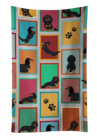 Lots of Longhaired Black Tan Dachshund Kitchen Towel Dish Cloths Guest Hand Towel Decorative Bathroom Towel for Face,Tea, Dishcloth, Kitchen and Bath