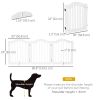 24"H Foldable Dog Gate, 3 Panels Freestanding Pet Gate Barriers Indoor with Support Feet, Puppy Fence for Small Dogs, White