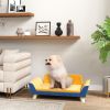 PawHut Dog Sofa Bed for Small Dogs with Soft Cushion, Washable Cover & Non-Slip Foot Pads, Orange