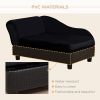 Luxury Dog Bed for Small Dogs, Hidden Storage, 3" Foam Cushion, Modern Pet Sofa, Black