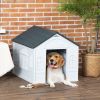 Cozy Pet House Water-Resistant Indoor/Outdoor Puppy Shelter Gray for Small/Medium Dogs Easy to Install