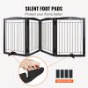 VEVOR Free Standing Dog Gate, 32" H x 96.5" W Freestanding Pet Gate, 4 Panels Foldable Dog Gate for Wide and Narrow Passageways