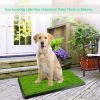 25"Ã—20" Dog Toilet Indoor Puppy Training Pad, Dog Potty Pet Training Grass Mat, Removable Waste Tray for Easier Clean Up, Artificial Turf