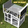 PawHut Cabin-Style Wooden Dog House for Large Dogs with Openable Roof & Giant Window, Dark Gray