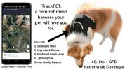 Get Realtime Location Update w/ Pet Tracker GPS Tracking Collars for Dogs Size:M
