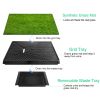 25"Ã—20" Dog Toilet Indoor Puppy Training Pad, Dog Potty Pet Training Grass Mat, Removable Waste Tray for Easier Clean Up, Artificial Turf