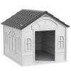 Cozy Pet House Water-Resistant Indoor/Outdoor Puppy Shelter Gray for Small/Medium Dogs Easy to Install