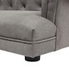 Kiki 36.5" Chesterfield Dog Sofa Bed, Medium, Uptown Gray Stain Resistant High Performance Polyester