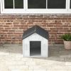 Cozy Pet House Water-Resistant Indoor/Outdoor Puppy Shelter Gray for Small/Medium Dogs Easy to Install