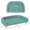 Dog Sofa Couch Bed with Washable Cushion for Large Dogs, Cats, Green