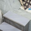 PawHut Pet Stairs Small Dog Steps for Couch Bed with Cushioned Cover Grey