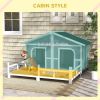 Stylish Cabin Dog House - Gray, White