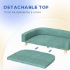 Dog Sofa Couch Bed with Washable Cushion for Large Dogs, Cats, Green