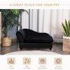 Luxury Dog Bed for Small Dogs, Hidden Storage, 3" Foam Cushion, Modern Pet Sofa, Black