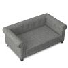Elegant rectangular pet bed for small and medium-sized dogs, durable elevated dog sofa bed, comfortable dog sofa