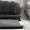 PawHut Comfortable Large Dog Couch Charcoal Gray with Foam Cushioning and Extra Pillow for Medium and Large Dogs