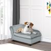 Luxury Dog Bed for Small Dogs, Hidden Storage, Soft Foam Couch, Modern Pet Furniture, Gray