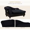Luxury Dog Bed for Small Dogs, Hidden Storage, 3" Foam Cushion, Modern Pet Sofa, Black