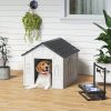 Cozy Pet House Water-Resistant Indoor/Outdoor Puppy Shelter Gray for Small/Medium Dogs Easy to Install