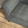 PawHut Elevated Dog Sofa Pet Bed with Storage Soft Cushion for Small Medium Dogs Gray