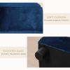 PawHut Pet Sofa Bed with Storage, Cushy Couch for Cats and Small Dogs, Soft Foam Couch, Modern Pet Furniture, Blue