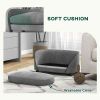 Pet Sofa Dog Couch for Small to Medium Sized Dogs with Soft Cushion, Removable Washable Cover, Velvet Touch, Grey