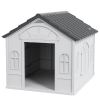 Cozy Pet House Water-Resistant Indoor/Outdoor Puppy Shelter Gray for Small/Medium Dogs Easy to Install