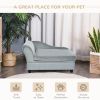Luxury Dog Bed for Small Dogs, Hidden Storage, Soft Foam Couch, Modern Pet Furniture, Gray