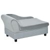 Luxury Dog Bed for Small Dogs, Hidden Storage, Soft Foam Couch, Modern Pet Furniture, Gray