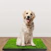 25"Ã—20" Dog Toilet Indoor Puppy Training Pad, Dog Potty Pet Training Grass Mat, Removable Waste Tray for Easier Clean Up, Artificial Turf