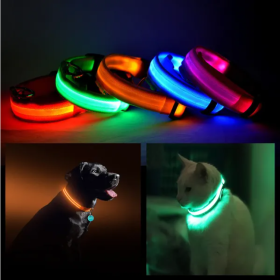 LED PET Safety Halo Style Collar (Option: RED-SMALL)