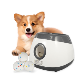 Only Supports Self Pickup  Dog Ball Thrower, Automatic Ball Launcher, Indoor-Outdoor Interactive Dog Toy With Three Scopes, Includes Balls And A Data (Option: Large)