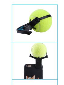 Pet photo props toy pet photo selfie artifact funny dog camera phone clip tennis selfie clip (Option: Green)