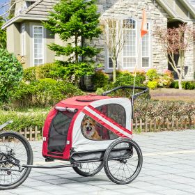 2-in-1 Pet Bike Trailer for Small Dogs (Option: Red-810x250x625 mm)