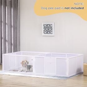 Whelping Box for Dogs Built for Mother's Comfort (Option: White-1080x590x190 mm)
