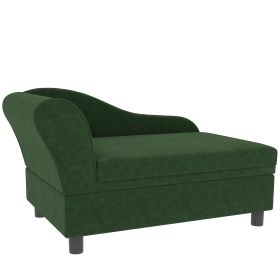Pet Sofa Bed Couch with Storage, Pet Sofa for Cats and Small Dogs, Green (Color: Green)