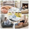 Human Dog Bed, 71"x43"x12" Dog Beds for Large Dogs, Foldable Plush Washable Dog Bed for People Doze Off