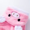 Pet Apparel; Piggy Shaped Winter Warm Flush Clothes For Doggy