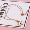 Mori Style Simple Cute Pet Paw Print Pendant Stainless Steel Necklace